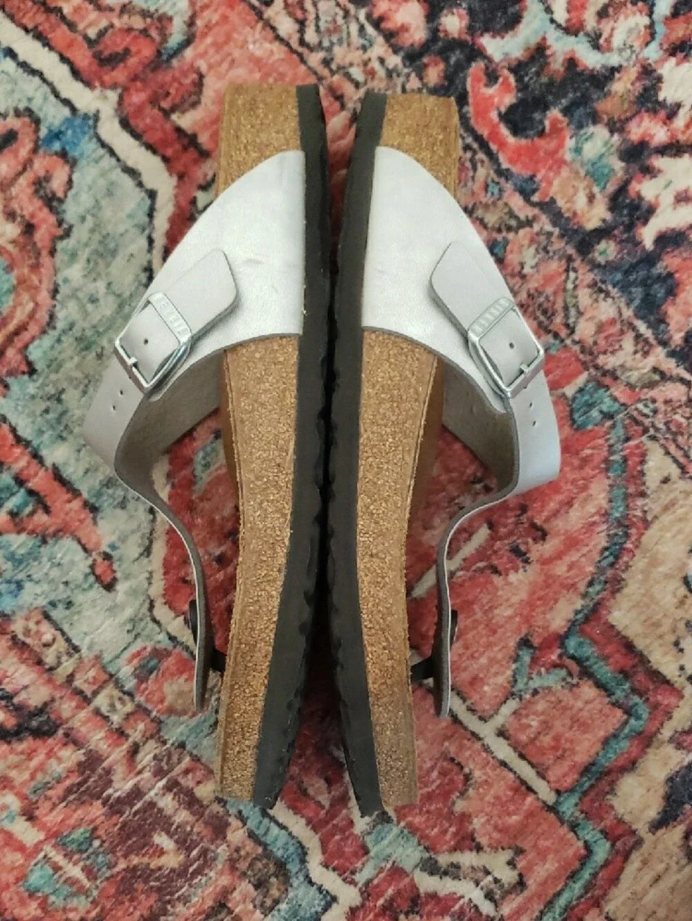 Birkenstock Silver Gizeh Thong Sandals - Women